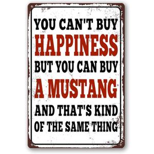 Mustang Sign, Mustang Accessories, Vintage Metal Mustang Signs
