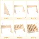 Colingmill Wooden Sticker Display Stand, 36 Curved Pockets for 4'' Stickers