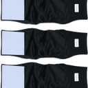 Teamoy 3 Pack Male Dog Diaper Wrap, Washable Puppy Belly Bands, Super-Absorbent and Comfortable(L2,20-24" Waist, Black)
