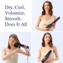 Aima Beauty Blow Dryer Brush Set - 4-in-1 Round Brush Blow Dryer Adds Shine, Smooth, Curl & Volume for Short to Medium Hair, Interchangeable 1 & 1.25 Round Barrel, Ionic Frizz Control, Prussian Blue
