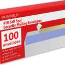 #10 Envelopes Letter Size Self Seal | 100 Business Mailing Security Peel and Sealing Envelope | 100% Tinted | no 10 White Windowless Legal Regular Plain Envelops Pack | 4-1/8 x 9-1/2 Inches | 24 LB