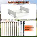 8x8 Post Base for Concrete Heavy Duty White E-Coated 8x8 Post Bracket Anchor Adjustable Base with 1" Standoff for Deck Pergola Patio Gazebo Porch (Included Screws) 1 Pack