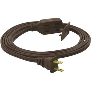 Prime Wire & Cable EC670609 9-Foot 16/2 SPT-2 3-Outlet Indoor Cord, Brown