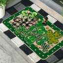 Artoid Mode Shamrock Polka Dot St. Patrick's Day Doormat, Home Decor Low-Profile Switch Rug Door Mat Floor Mat for Indoor Outdoor 17x29 Inch