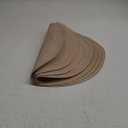 SHACOS 15 inch Round Braided Placemats Set of 6 Non Slip Heat Resistant Cotton Polyester Table Mats Washable Place Mats for Kitchen Dining Party Table Decor (Beige, 6)