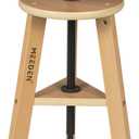 MEEDEN Wooden Drafting Stool with Adjustable Height, Artist Stool,Office Studio Stool, Up to 220 Lbs,German Beech Wood, Perfect for Artists Studio,Home Use,Kitchen,Bars (Natural)