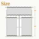 JINCHAN Boho Gray Stripe Kitchen Curtains and Valance Set Linen Tier Curtains Bohemian Small Window Drapes 36 Inch for Cafe Living Room Bathroom Window Treatments Rod Pocket 3 Pieces Set Grey on Beige, 26"W x 36"L