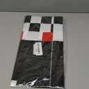 WNINK 2 PCS Racing Car Theme Tablecloths Car Disposable Plastic Tablecloths Black Checkered Flag Table Covers Racetrack Rectangular Tablecloth for Race Car Birthday Party Decorations, 54 x 108 Inch
