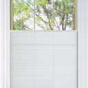 BlindsAvenue Cordless Top Down Bottom Up Cellular Honeycomb Shade, 9/16" Single Cell, Light Filtering, Cotton White, Size: 32" W x 72" H