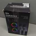 Karaoke Machine for Adults Kids, Portable Bluetooth Speaker with 2 Wireless Microphones, TWS Mode & LED Light, 10H Battery PA System Stage Monitors,Home Party Outdoor Birthday Gifts (Black)