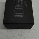 Geesta Premium Crystal Glass-Top Stovetop Espresso Moka Pot - 4/6/ 9 Cups Stainless Steel Coffee Maker- 360ml/12.7oz/9 cup (espresso cup=40ml)