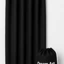 DREAM ART Anywhere Portable Blackout Curtain/Adjustable Blackout Shades/Temporary Blackout Blinds with Suction Cups for Nursery,Children Kids Bedroom or Travel Use,Black,1 pc W51xL71Inch(130X180cm)