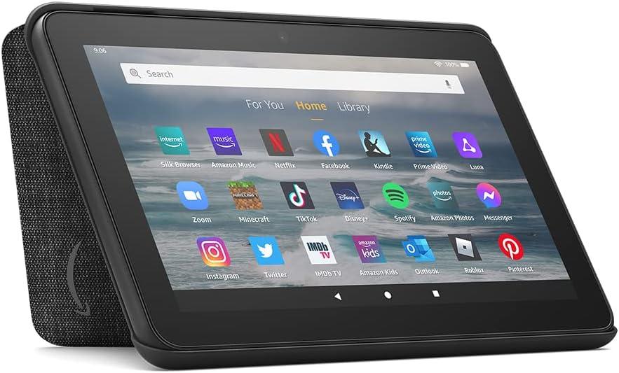 Amazon Fire 7 Tablet Cover (Only compatible with 12th generation tablet, 2022 release) - Black