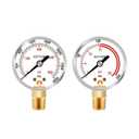 Roastove Low and High Pressure Gauges for Acetylene Regulator 0-30 psi & 0-400psi - 2 inches - 1/4" NPT Thread