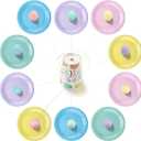 Easter Party Game Set, Includes 10 Plates 10 Easter Eggs 1 Paper Cups and 5 Rope for Family Adult Spring Party Office Games Easter Birthday Gathering Party Supplies