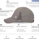 TOP-EX Womens Baseball Cap with Ponytail Hole Summer Cooling SPF 50 Waterproof Sun Caps for Outdoor Sports Adjustable Packable Grey S/M (Gray)