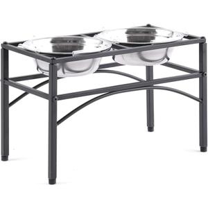 Funkeen Elevated Dog Bowls Raised Pet Feeder Cat Food & Water Diner Stand Set