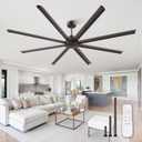 ZMISHIBO 96 Inch Industrial Ceiling Fan with Remote, 8 Aluminum Blades