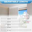 White Tension Curtian rod no drill, 42 to 60 inch Adjustable Heavy Duty black shower curtain rod for Windows bathroom Closet
