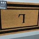 Calloway Mills 152961830L Black Border 18" x 30" Monogram Doormat, (Letter L)