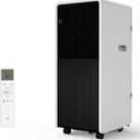 14,000 BTU Air Conditioner Portable, 3 in-1 Room Standing Air Conditioners with Remote Control, Fast Cools 750 Sq.Ft. for Indoor Room, Dorms - Black