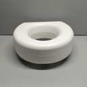 Lumex Raised Toilet Seat, 4.5" Riser, Non-Locking, Fits Most Toilets
