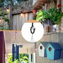 FSAH 36 PCS Q-Hanger Hooks with Safety Buckle, Windproof Screw Hooks for Outdoor String Lights Hanging Christmas Lights, Plants, with 1 Wing Nut Driver