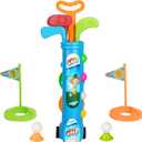 Liberry Kids Golf Clubs Set, Golf Toy with 1 Golf Cart, 3 Golf Clubs, 2 Practice Holes, 2 Golf Tees & 6 Balls, Indoor Outdoor Sports Toy Gift for Boys Girls Ages 1 2 3 4 5