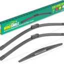 26" 18" 16" Windshield Wiper Blades Replacement for Subaru Outback 2020 2021 2022 2023 2024 2025 Premium All Weather Front Rear Wipers Set - OEM Quality (Pack of 3)