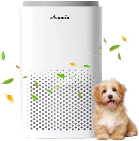 Air Purifiers for Home Large Room Bedroom Up to 1800Ft², Avamia H14 HEPA Air Purifier for Pets with Laser Air Quality Sensor and Sleep Mode, Air Filter Cleaner for Dust, Smoke, Pets Hair, Odor, Pollen