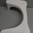 Squatty Potty Simple Curve Bathroom Toilet Stool 7" White