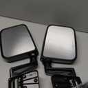 ECCPP Texture Side View Mirror Black Pair Side Mirror Replacement fit for 1987-2002 For Jeep Wrangler (exclude 1996) with Manual Folding