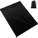 Tent Footprint, Waterproof Camping Tarp, 87" x 59" Ultralight Tent Floor Mat with Storage Bag for Outdoors Ground Camping Hiking Backpacking Beach (Black)