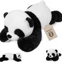 JellyMallow 5 lbs 24 inches Panda Weighted Stuffed Animals, Cuddly Weighted Panda Plush Pillow Giant Plushie Ideal Gift for Adults & Kids