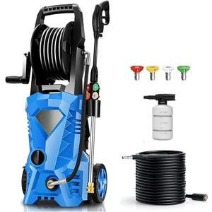 5000PSI Electric Pressure Washer 2025 2.8GPM High Power Washer with 4 Pressure Nozzle and Soap Bottle for Home, Car Washing, Fence Cleaning, Patio (Blue)