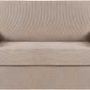 Turquoize Stretch Sofa Slipcover 2 Pieces Sofa Cover Couch Cover for 2 Cushion Couch Washable Furniture Protector Covers with Elastic Bottom Feature Thick Jacquard Fabric (Loveseat, Sand)