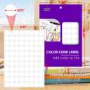 8 x PARLAIM 0.75" Colored Dot Stickers Round Color Coding Labels Polka Circle Dots Price Stickers for Office, Classroom,1320PCS White