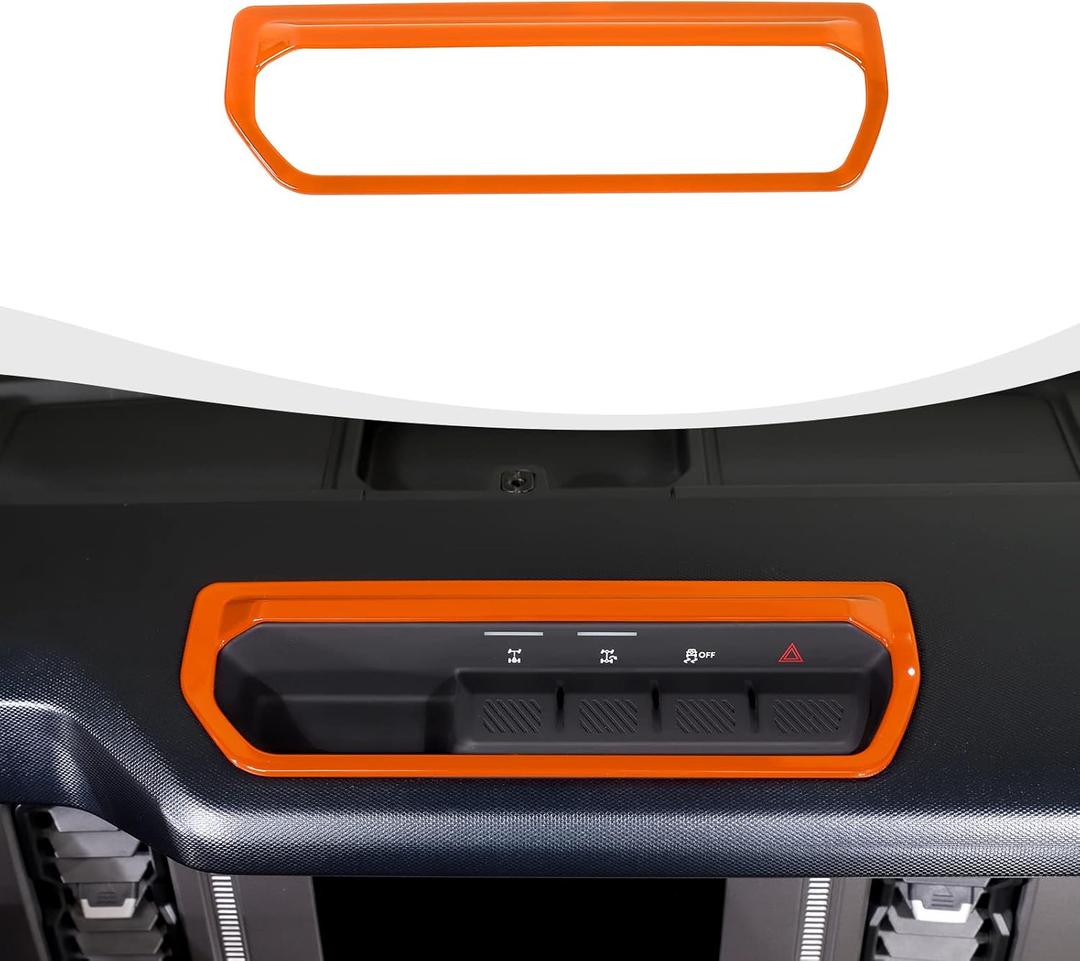 Differential Control Panel Trim Cover Compatible with 2021-2024 Ford Bronco Interior Accessories Orange