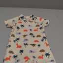 Toddler Boys Rash Guard Swimsuit Sea World Animal Print Zipper Short Sleeve Bathing Suit with Swim Cap for Kids (0-3 Months, Khaki)