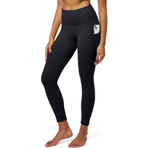 IUGA High Waist Yoga Pants with Pockets, Leggings for Women Tummy Control, Workout Leggings for Women 4 Way Stretch (Medium, Black)