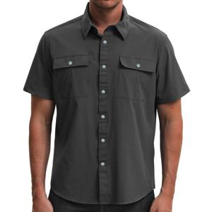 TUNEVUSE Mens Short Sleeve Button Down Shirt Casual Work Dress Shirt Lightweight Summer Shirt with 2 Pockets (Green, S)