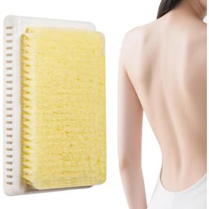 Wall Mounted Back Scrubber for Shower, Hands-Free Exfoliating Bath Brush with Dense Bristles, Large Body Scrubber for Men Women