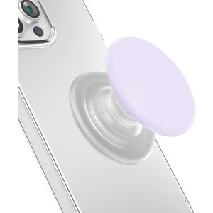 Expandable and Collapsible Phone Grip Stand Holder, Compatible with Kindle, Smartphone Tablet Cell Phone Accessory, Transparent Purple