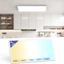 AIKVSXER 2x4 Led Flat Panel Light Surface Mount-1 Pack, 70W 7700Lm Dual Selectable 5CCT 3000K/4000K/5000K/5700K/6500K and Wattage 30-70W 0-10V Dimmable Ceiling Light Fixture for Kitchen/Laundry