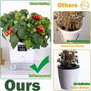 Planterhoma Self Watering Plant Pots for Indoor Plants 4.3 inch, 6 Packs Square Self-Watering Planters with Drainage Hole, White African Violet Pots for Devil's Ivy, Spider Plant, Orchid, Herb