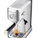 CASABREWS CM5418 Espresso Machine 20 Bar, Compact Espresso Maker with Steam Milk Frother, Stainless Steel Coffee Machine with 34oz Removable Water Tank for Cappuccino, Gift for Women or Men, Silver
