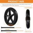 2Pcs 8 Inch Replacement Wheelchair Wheels for Walkers - Environmentally Friendly Rubber Material, Wear-Resistant PU Tires, Anti-Slip, and Durable ABS Wheel Hub (8IN Narrow 2Pcs)