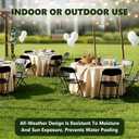 Folding Chairs 4 Pack, Plastic Folding Chairs for Outside, Heavy Duty Foldable Chairs, Sturdy Metal Folding Chairs, 350 lbs Capacity, for Patio, Garden, Camping, Black