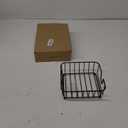 Napkin Holder for Table, Napkin Holders for Paper Napkins, Flat Metal Black Napkin Holders for Kitchen & Dining Table, 6.9" x 6.9" x 2.2" Inside Size (Black) (Luncheon)