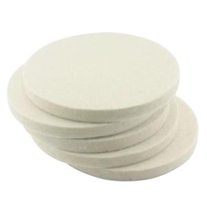 6" Wool Polishing Pads, 5pcs Wool Felt Polishing Pad Buffing Wheels Flocking Hook & Loop Back for Random Orbital Sander